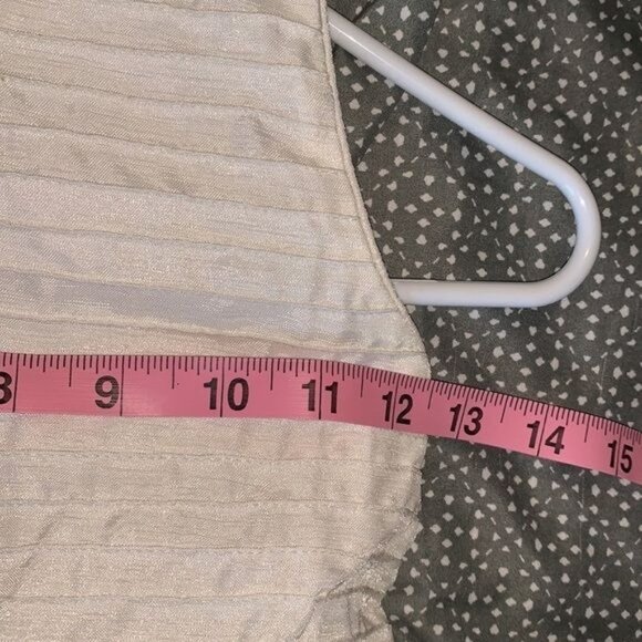 Ruffled Ruvi Girls Dress Size 6 Ivory Pleated Satin Sleeveless Formal Made In Me - Picture 7 of 8